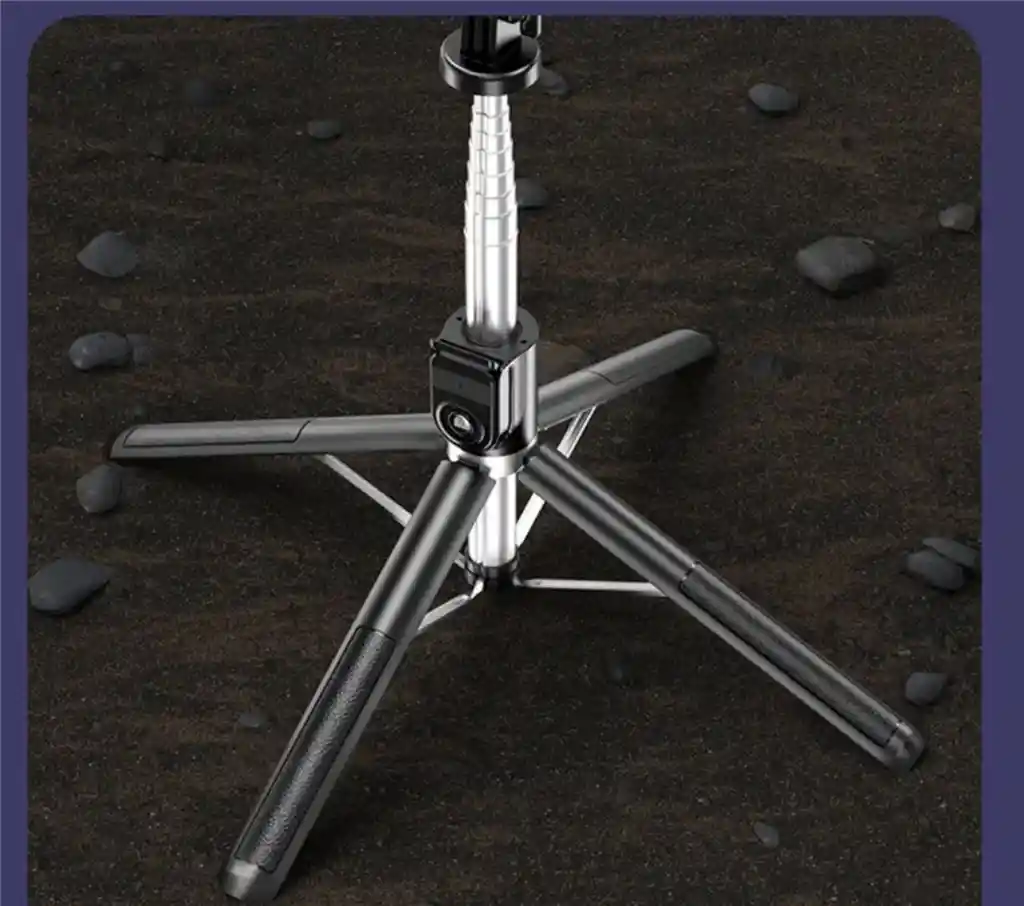 230cm, Tripode Y Palo De Selfie Con Aro De Luz + Control Bluetooth