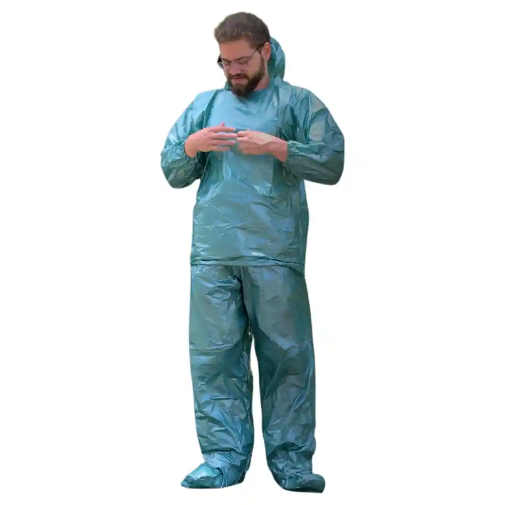 Impermeable Moto Metalizado Lluvia Cal 2.3 Portable 3 Piezas