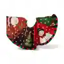 Pie De Arbol, Tapete Para Arbol Con Diseño De Renos Y Papa Noel, Arbol De Navidad Con Muñeco De Nieve Material Algodon