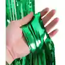 Cortina Metalizada Flecos Color Verde (1metro Ancho X 2 Metros De Largo)