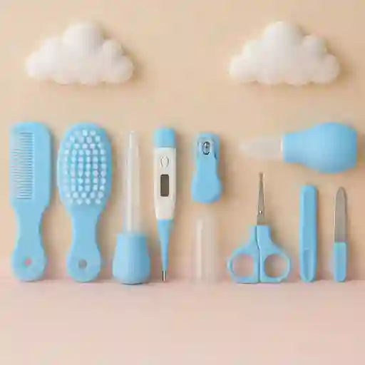Kit De Aseo Para Bebé 10 Piezas – Color Azul