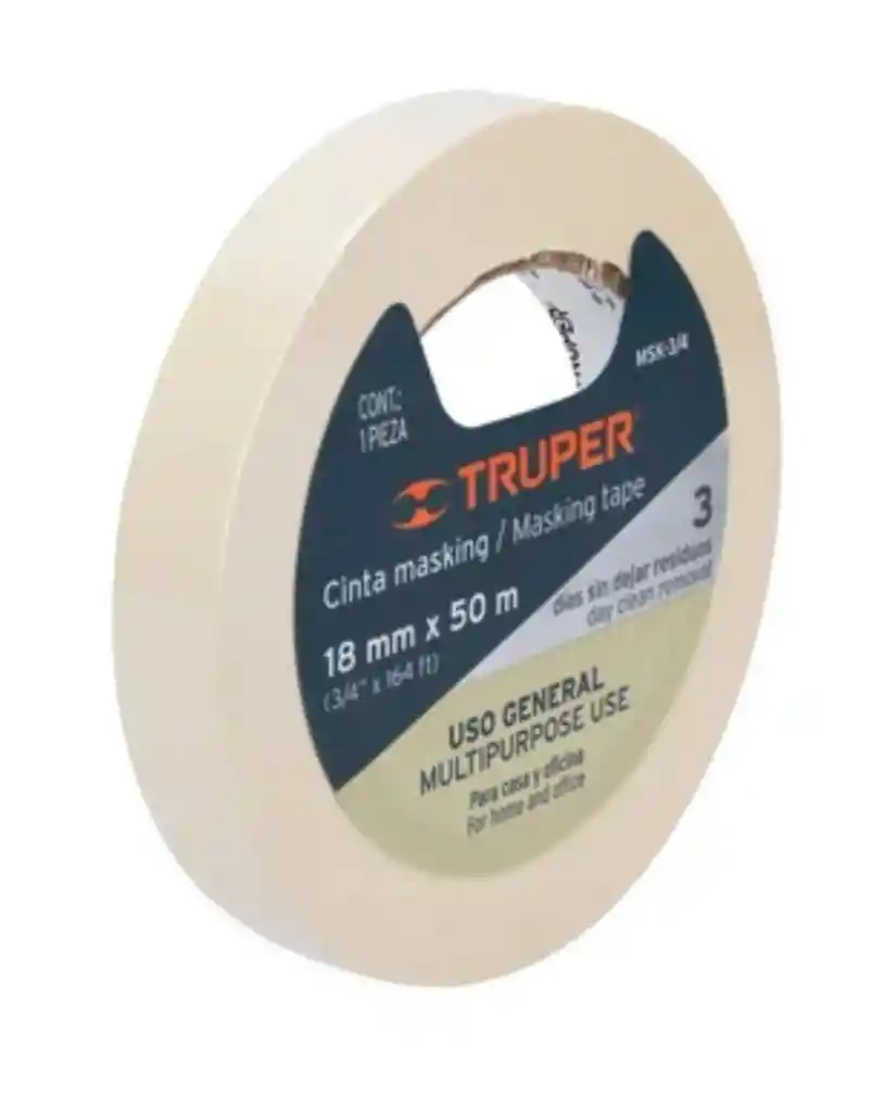 Cinta Enmascarar 3/4" X 50 Metros Truper