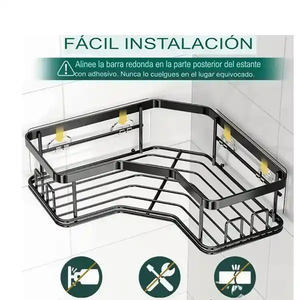 Organizador Esquinero Baño 5 Piezas Antióxido