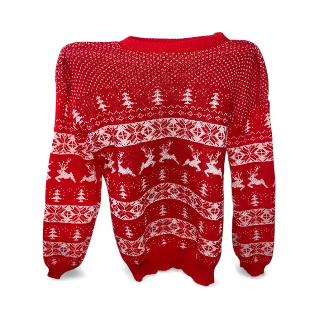 Saco Sueter Navideño Talla S M L Color Rojo Negro Verde Azul Oscuro