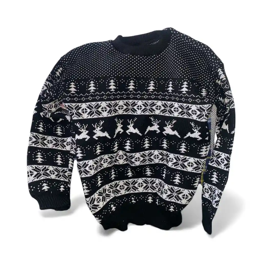 Saco Sueter Navideño Talla S M L Color Rojo Negro Verde Azul Oscuro