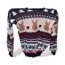 Saco Sueter Navideño Talla S M L Color Rojo Negro Verde Azul Oscuro