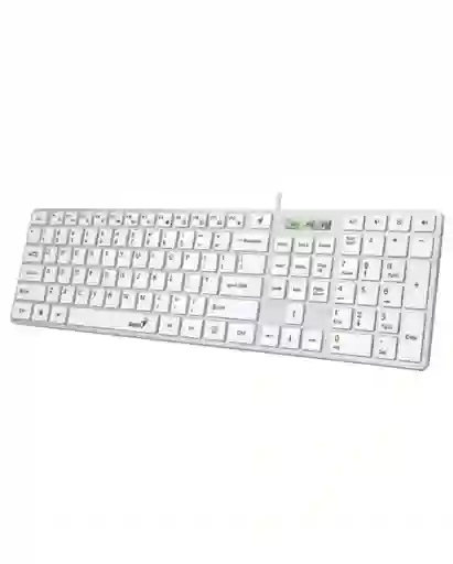 Teclado Genius 126 Blanco Alambrico Qwerty Español Membrana