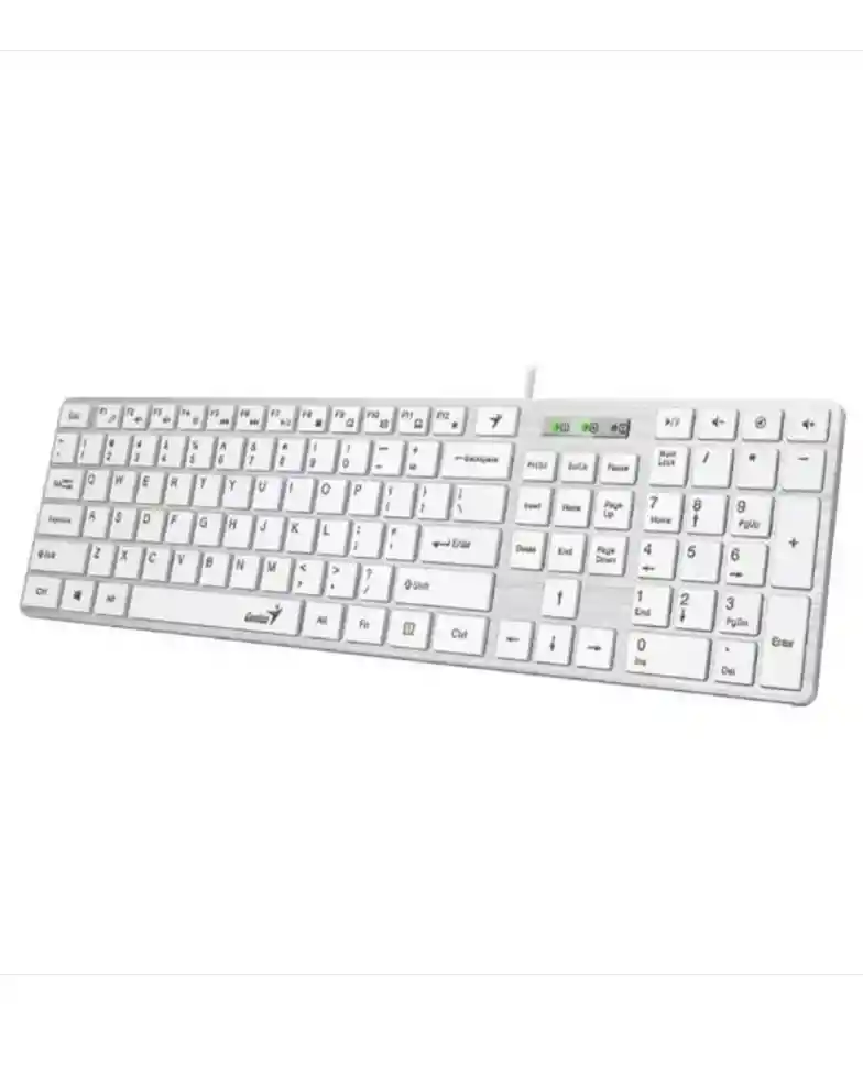 Teclado Genius 126 Blanco Alambrico Qwerty Español Membrana