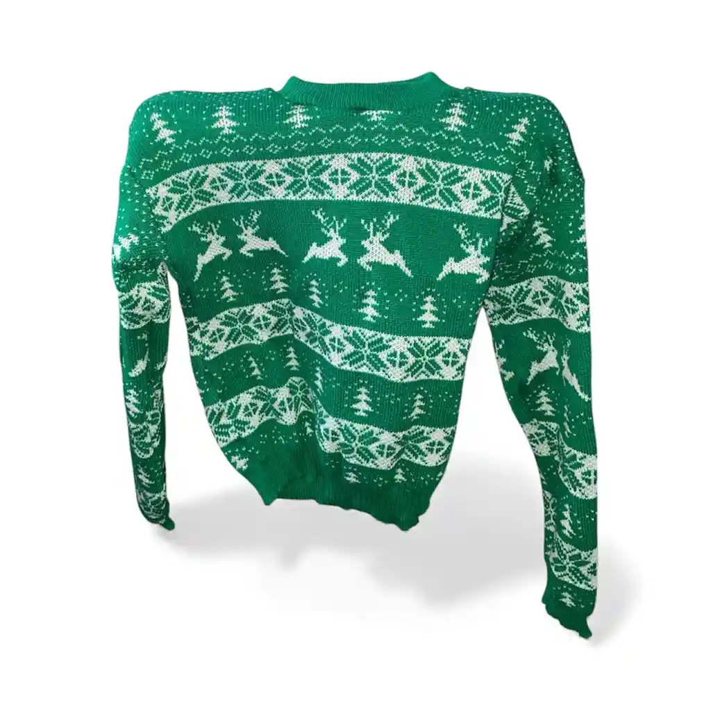 Saco Sueter Navideño Talla S M L Color Rojo Negro Verde Azul Oscuro