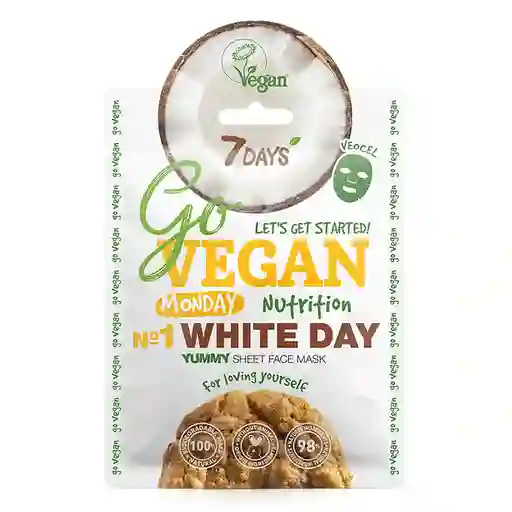 Mascarilla Facial 7 Days Go Vegan Monday White Day 25g