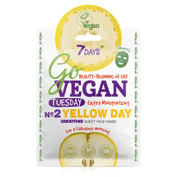 Mascarilla Facial 7 Days Go Vegan Tuesday Yellow Day 25g