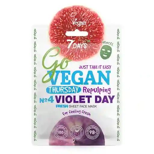 Mascarilla Facial 7days Go Vegan Fresh Thursday Violet Day 25g