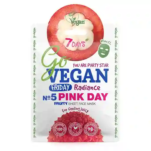 Mascarilla Facial 7days Go Vegan Fresh Friday Pink Day 25g