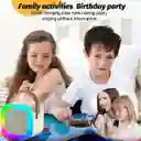 Parlante Microfono Kit Karaoke Bluetooth Efecto Voces Azul