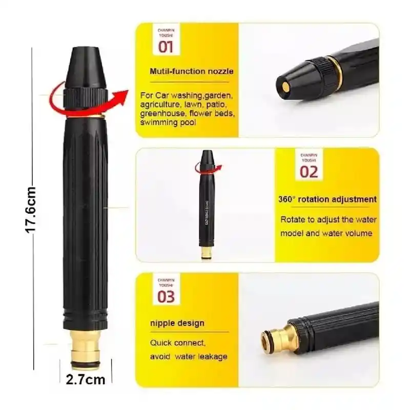 Rociador De Agua Alta Presión Boquilla / Cabezal Para Manguera