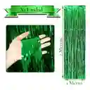 Cortina Metalizada Flecos Color Verde (1metro Ancho X 2 Metros De Largo)