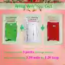 Cortinas Metalizadas Flecos Color Rojo,verde Y Plateado X3 Unidades