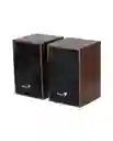 Parlantes Genius 2.0 Sp Hf180 6w Conexion 3.5/usb Madera