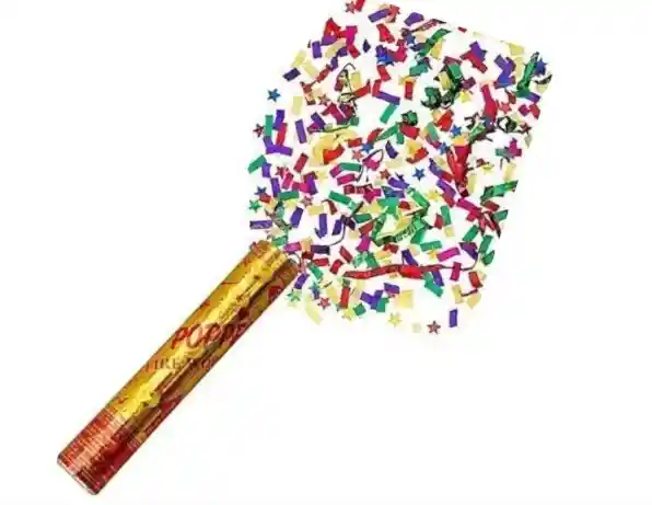 Lanza Confeti Cañón Multicolor Celebración Fiesta