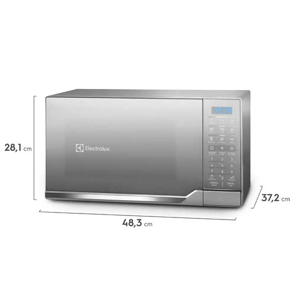 Horno Microondas Electrolux Gris Plata 0.9 Pc 900 W
