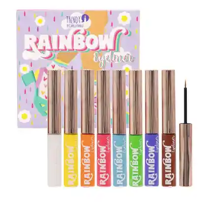 Kit X 8 Delineadores Matte Coloridos Rainbow Trendy Ref Re15