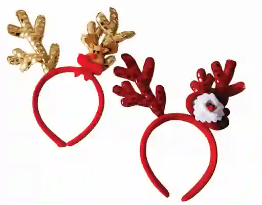 Navidad Balaca Diadema Navideña De Reno Surtido