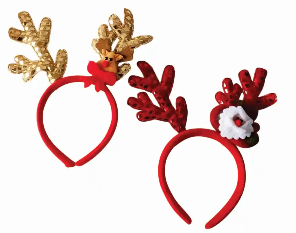 Navidad Balaca Diadema Navideña De Reno Surtido
