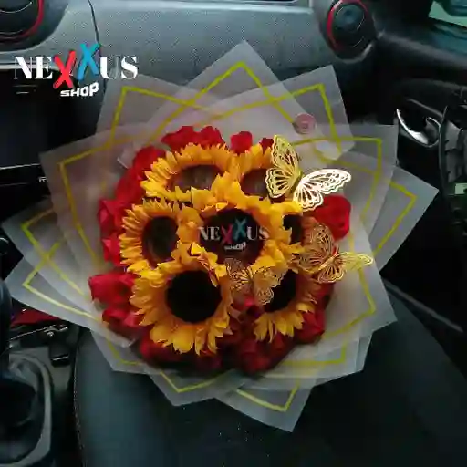 Buchon Girasol Y Rosas