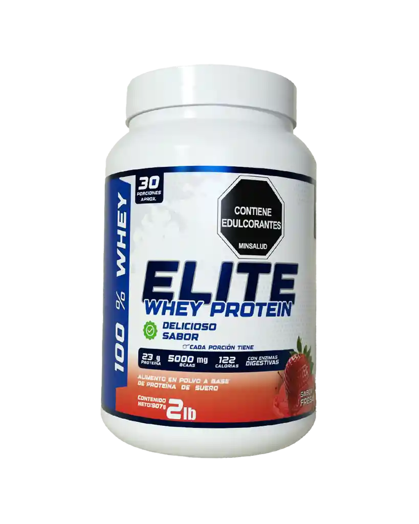 Elite Whey Protein 2lb Fresa Elite Supplements