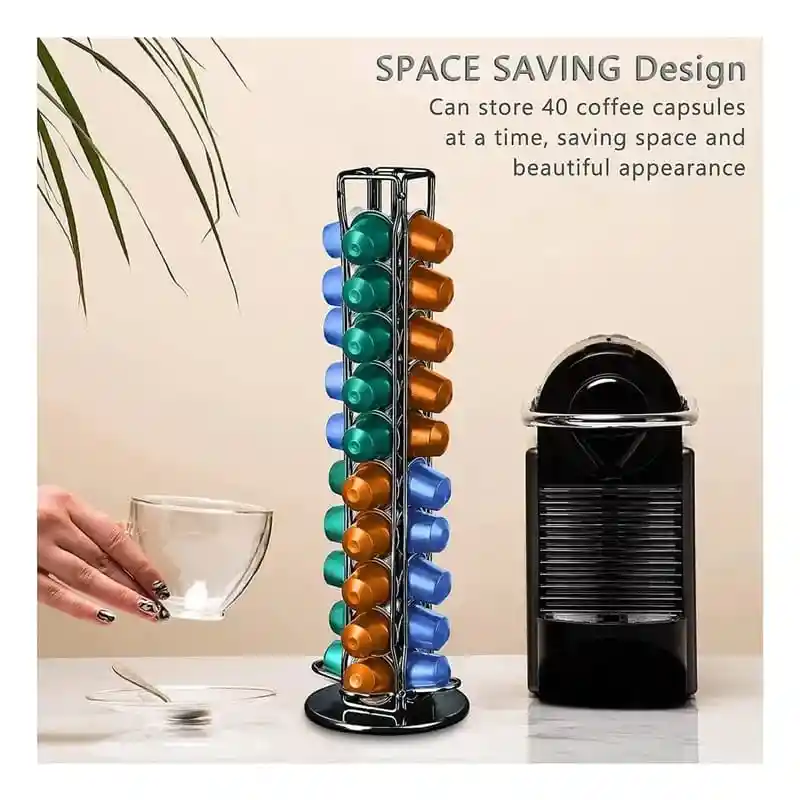 Soporte Giratorio Organizador 40 Cápsulas Café
