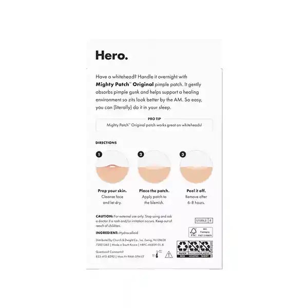 Parches Mighty Patch Original Hero Cosmetics 24 Unidades