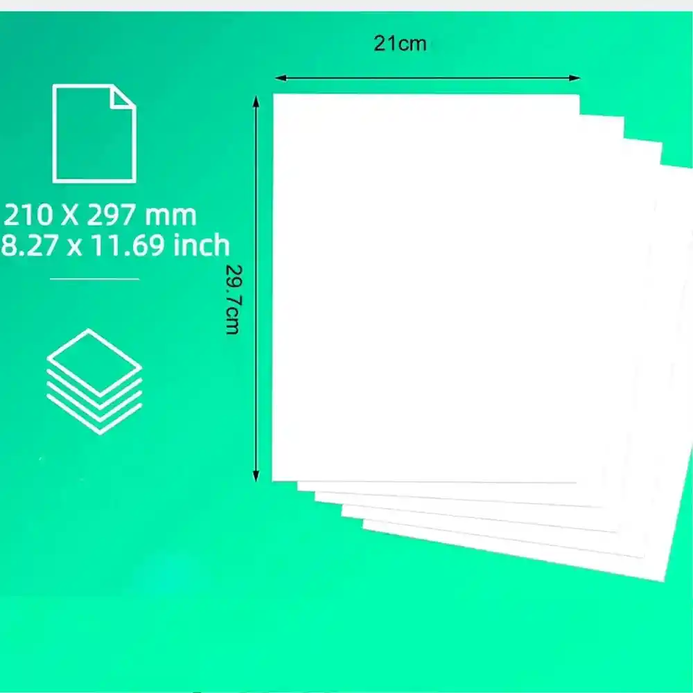 Papel Térmico A4 210x297mm 200 Hojas Impresora