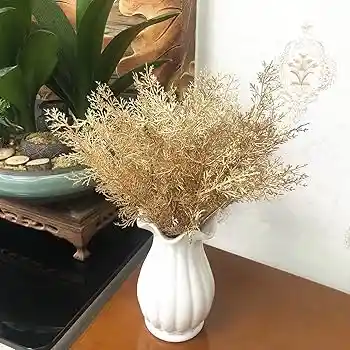 Plantas Artificiales, Hierba De Pino Dorado, Para Decoración De Navidad, Planta Falsa, Arbustos De Helechos, Arbustos De Imitación, Vegetación Interior