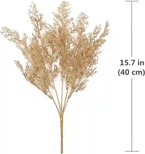 Plantas Artificiales, Hierba De Pino Dorado, Para Decoración De Navidad, Planta Falsa, Arbustos De Helechos, Arbustos De Imitación, Vegetación Interior