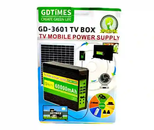 Batería Solar Estación De Poder 12v Gd-3601