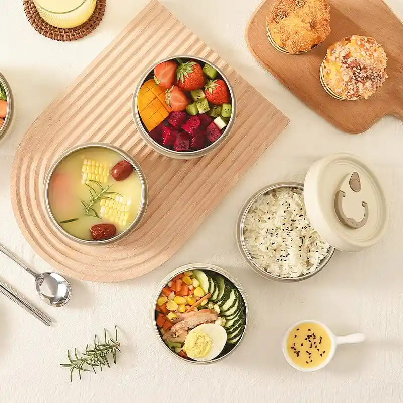 Lonchera Termica Portacomidas Acero Inoxidable Con Bolso