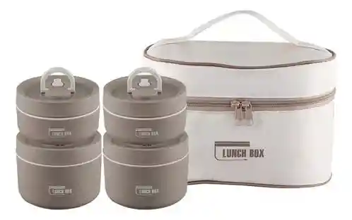 Lonchera Termica Portacomidas Acero Inoxidable Con Bolso