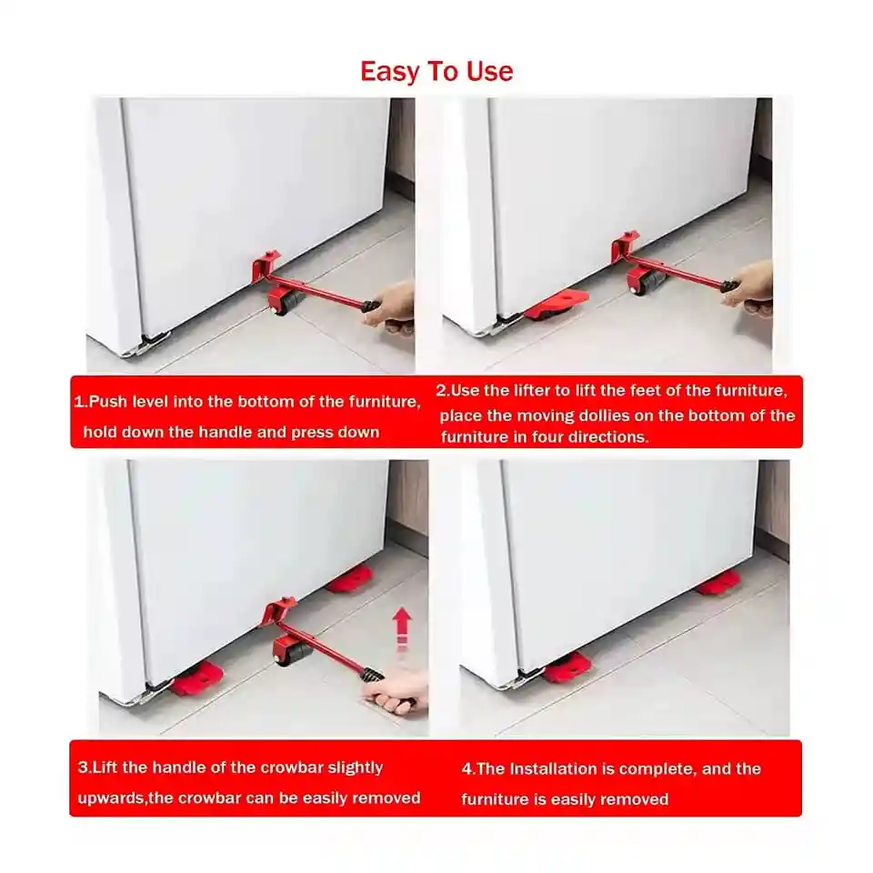 Herramienta Elevador De Muebles Base Soporte Objetos Pesados