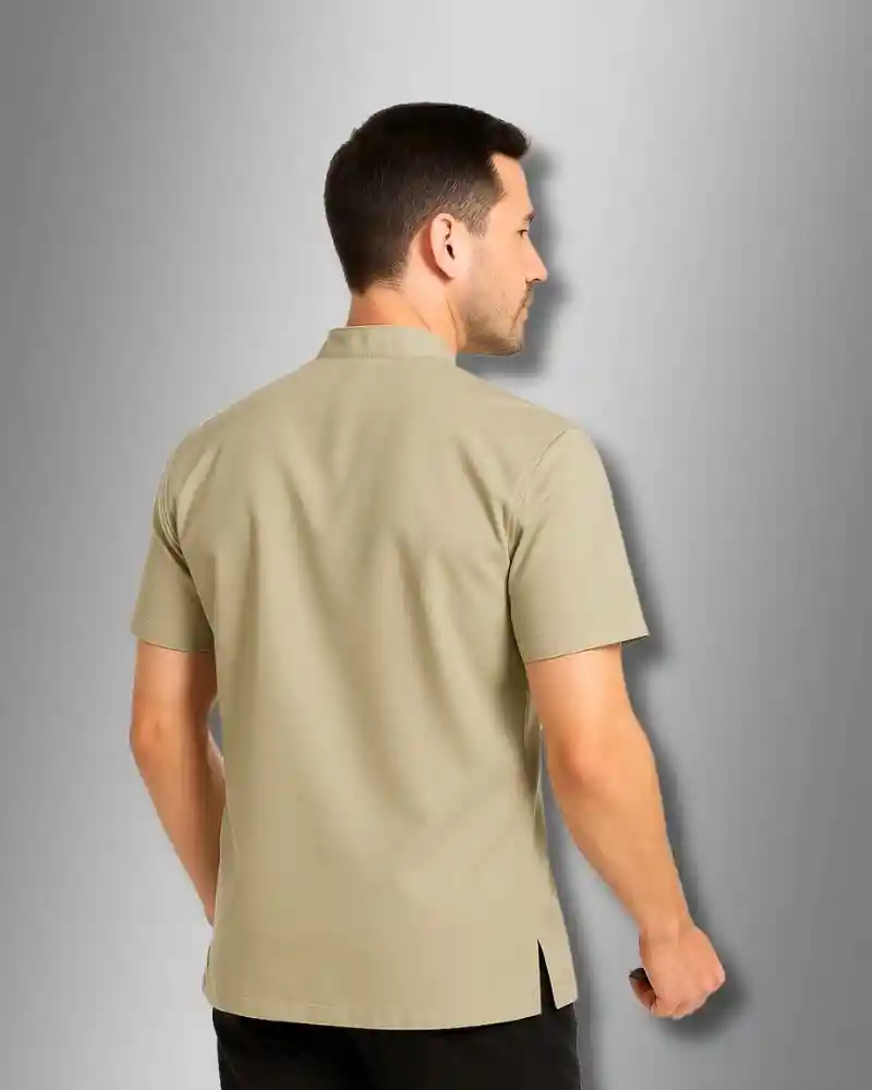 Camisa Antifluida Hombre Beige. Tallas: Xxl Y Xxxl
