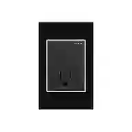 Toma + Interruptor Negra Mercury