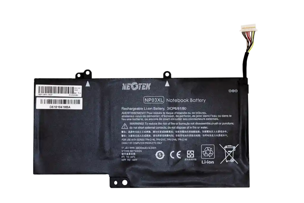 Batería Hp Np03xl / X360 11.4v 3800mah (43wh) – Homologada