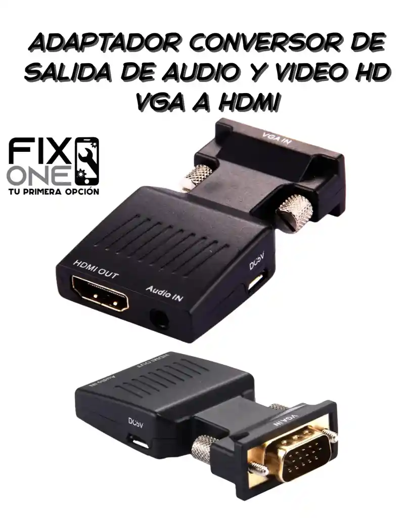 Adaptador Conversor De Salida De Audio Y Video Hd Vga A Hdmi