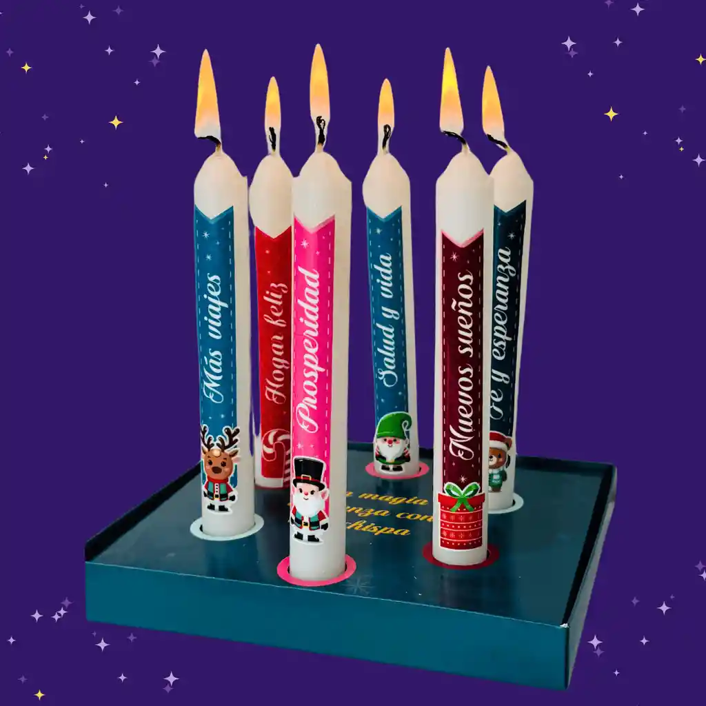 Velas Con Deseos Navideñas
