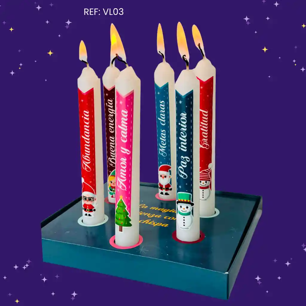 Velas Con Deseos Navideñas