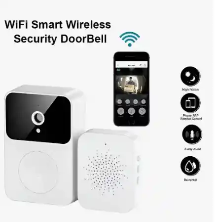 Cámara Timbre Wifi Inteligente Hd Inalámbrico Impermeable