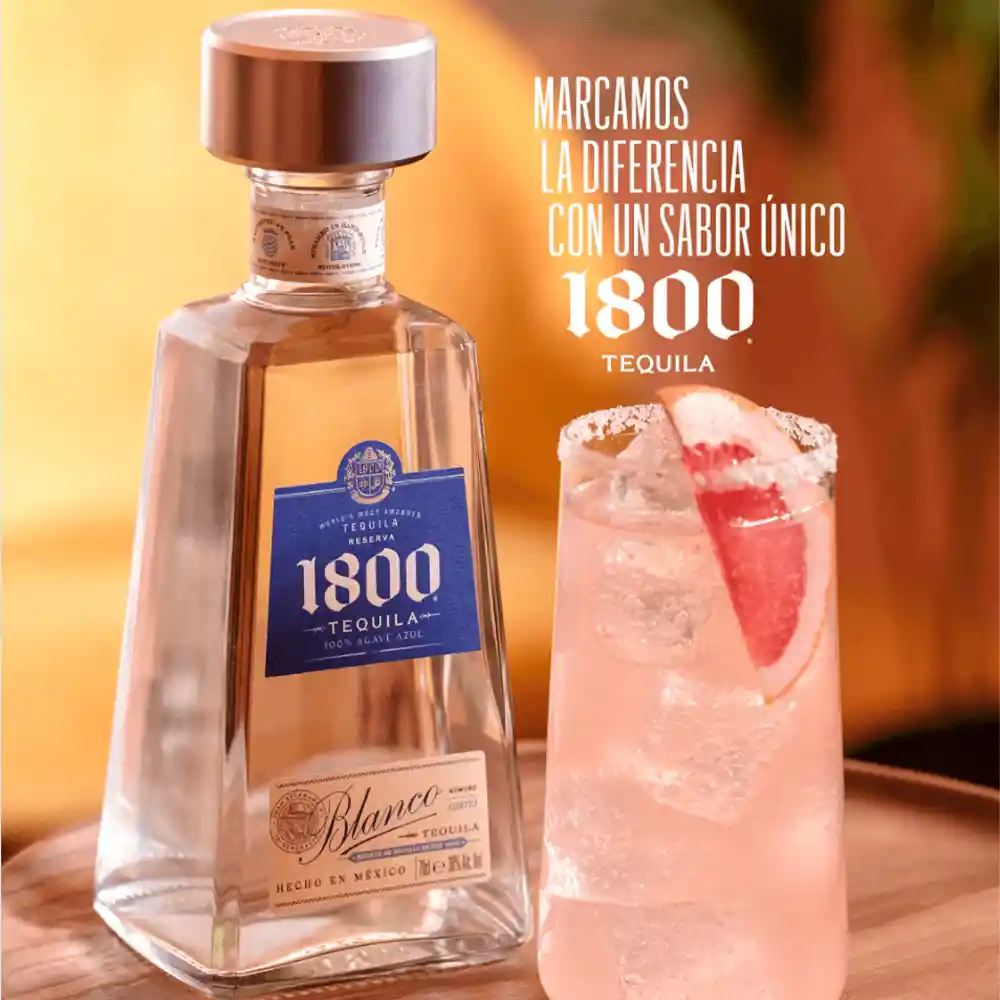 Tequila Blanco 1800 100% Agave