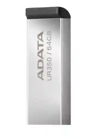Memoria Usb Adata Ur350 64gb Metálica – Versión 3.2, Color Plateado