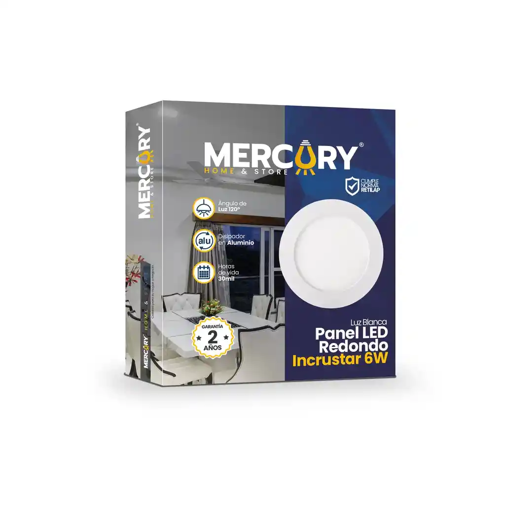 Panle Led Incrustar 6w Mercury
