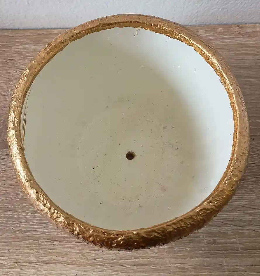 Maceta Dorada Texturizada