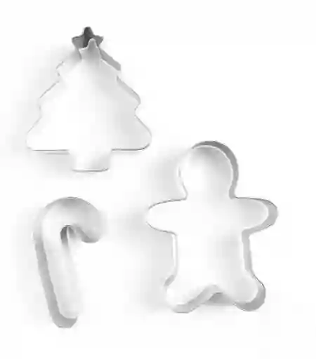Set De Cortadores De Galletas Navideños – 3 Figuras Festivas En Acero Inoxidable